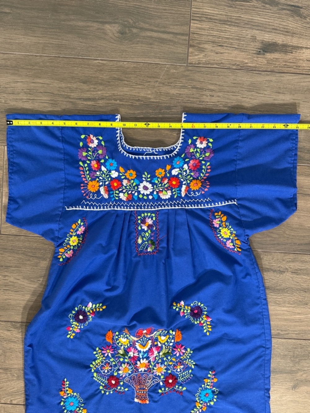 Vintage Women's Floral Embroidered Midi Dress Hippie Boho Style Festival Small - Picture 5 of 15